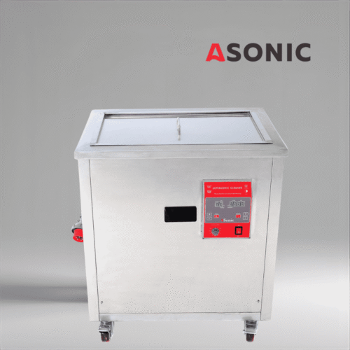 ASONIC IND-1000 professioneller Ultraschallreiniger mit großvolumiger Wanne für die gründliche Reinigung von Industrieteilen.