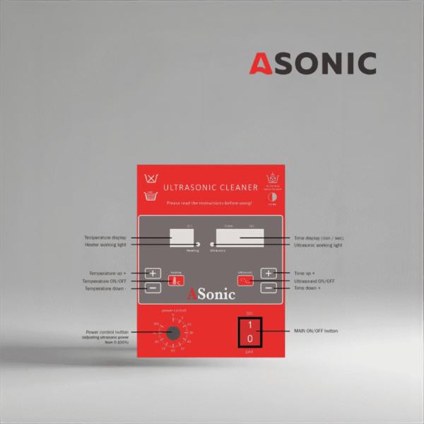 ASONIC-IND-1000-9 ASONIC IND-1000 Industrie-Ultraschallreiniger mit großem Tankvolumen für die Tiefenreinigung von Maschinen und Komponenten.