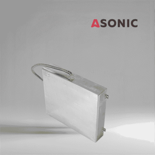 ASONIC IND-PLATE Ultraschall-Plattenschwinger, langlebiges Edelstahldesign für industrielle Ultraschall-Reinigungsanwendungen.