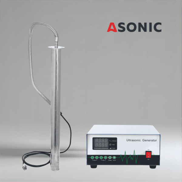ASONIC IND-ROD industrieller Ultraschall-Stabschwinger, leistungsstarkes Zubehör für eine kraftvolle und gleichmäßige Reinigung in großen Tanks.