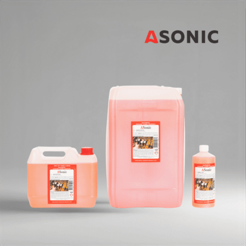 ASONIC AS-MLP Reinigungsmittel in 1L, 5L und 25L Kanistern für die Reinigung von Kunststoffen und Leichtmetallteilen