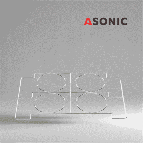 ASONIC Laborbecherhalter 10L, robustes Zubehör aus Edelstahl zur sicheren Positionierung großer Becher in Ultraschallreinigern.