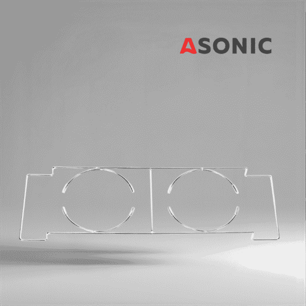 ASONIC Laborbecherhalter 6L, professionelles Zubehör für Ultraschallreinigungswannen in Labors und Werkstätten.