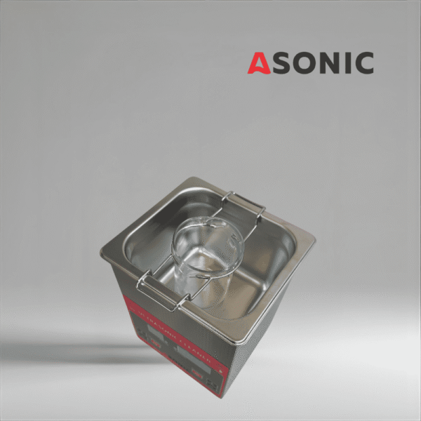 ASONIC BEAKER-PRO Ultraschall-Reinigungsbecher mit strapazierfähigem Glasdesign