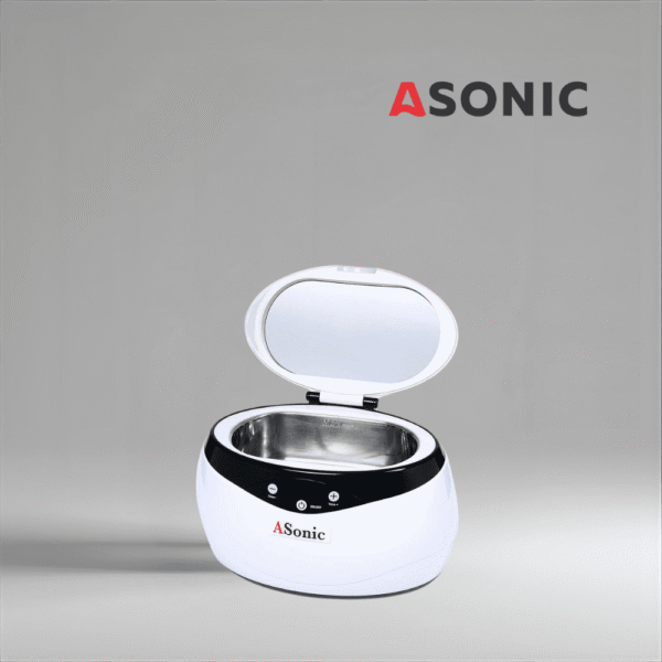 ASONIC HOME-650-3 ASONIC HOME-650 kleines Ultraschallbad für Schmuck, Brillen und persönliche Gegenstände, tragbar und effizient.