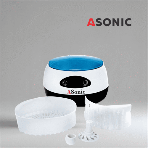ASONIC HOME-750 Ultraschallbad, effizientes Gerät für den Hausgebrauch zur Reinigung von persönlichen und empfindlichen Accessoires.