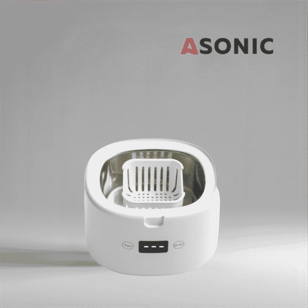ASONIC HOME-dent Ultraschallreiniger, tragbare Heimlösung für Zahnersatz, Retainer und Schmuck.