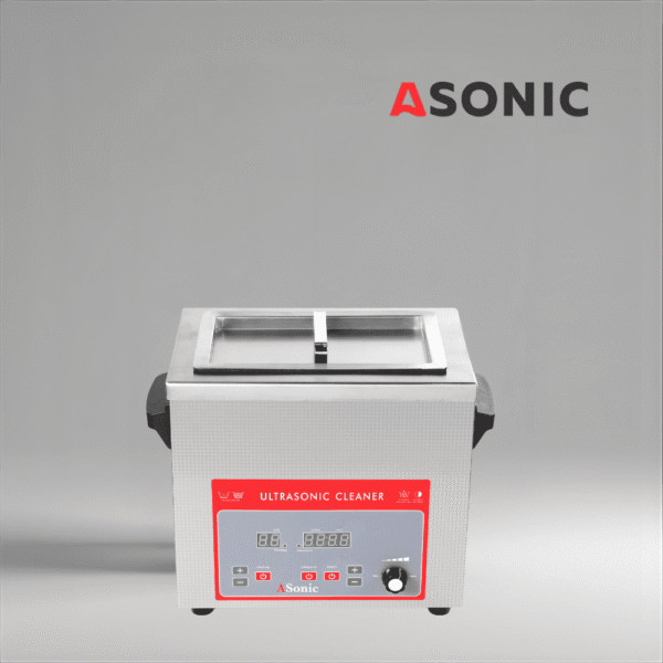 ASONIC IND-40 professionelle Ultraschallwanne, tragbar und zuverlässig für tägliche Präzisionsreinigungsaufgaben.