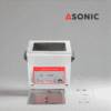 ASONIC IND-40 kompaktes Ultraschallbad, ideal für die industrielle Reinigung im kleinen Rahmen und für den Einsatz im Labor.