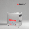 ASONIC-IND-80-40kHz-6 ASONIC IND-80 Ultraschallreinigungsmaschine, kompaktes Edelstahldesign für Präzisionsanwendungen.