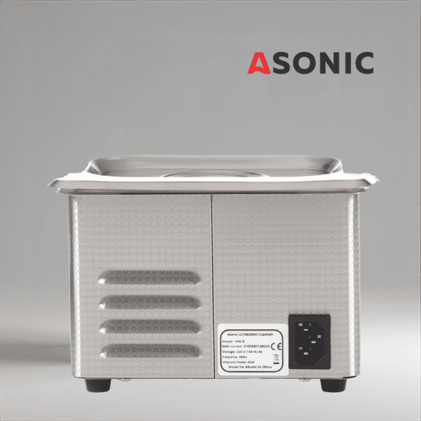 ASONIC PRO-08-40kHz-5 ASONIC PRO-08 Edelstahl-Ultraschallbad, kompaktes und langlebiges Gerät für den privaten Gebrauch und den Amateurbereich.