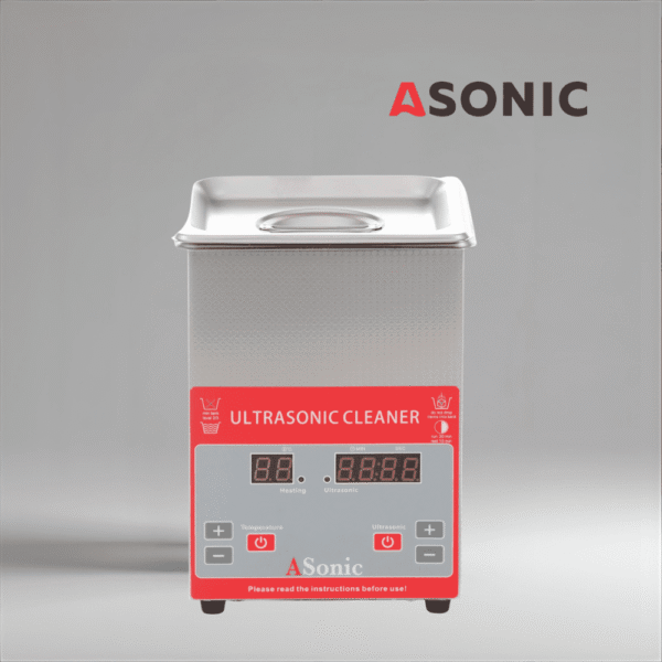 ASONIC PRO 2L Ultraschallreiniger mit Deckel - Semi-Professionell ASONIC PRO 2L Edelstahl-Ultraschallreiniger mit geschlossenem Deckel für den semiprofessionellen Gebrauch.
