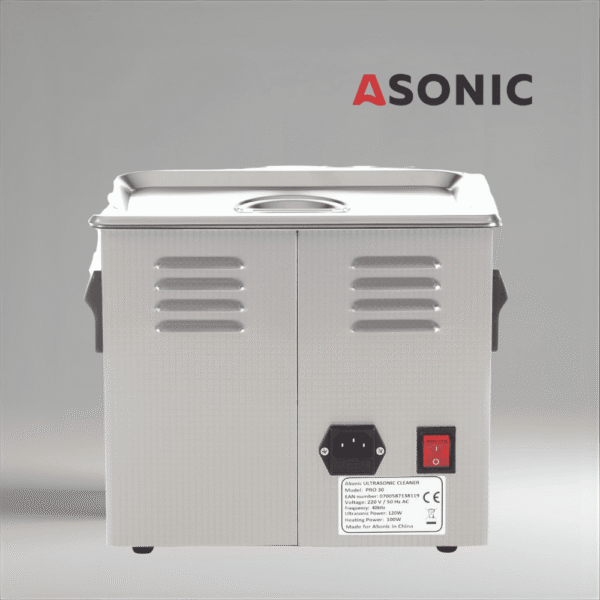 ASONIC PRO-30-40kHz-3 ASONIC PRO-30 40kHz Ultraschallreiniger, praktische Wahl für die Haushaltsreinigung von kleinen Accessoires.