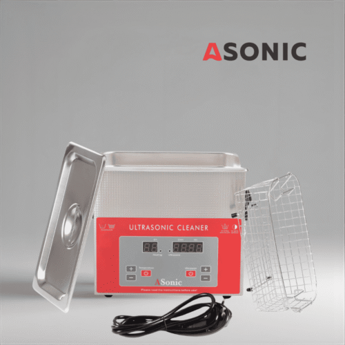 ASONIC PRO 3L Edelstahl-Ultraschallreiniger mit geschlossenem Deckel für die Werkstatt- und Laborreinigung.