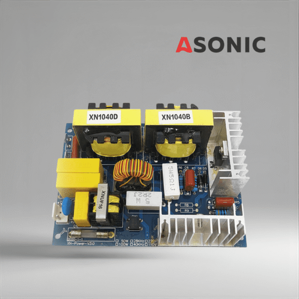 ASONIC-PROModell-PCB-120W28kHz ASONIC PROmodel PCB 120W 28kHz, industrielle Leistungsplatine für Ultraschallreiniger, die eine stabile Frequenz und Leistung gewährleistet.