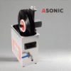 ASONIC Vinyl Cleaner-Aufsatz für bis zu fünf Schallplatten, abgebildet auf einem Ultraschallgerät.