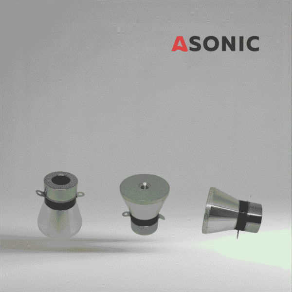 ASONIC-Schallwandler-28khz60W ASONIC Ultraschallwandler 28kHz 60W, leistungsstarkes Bauteil für industrielle Ultraschallreiniger.