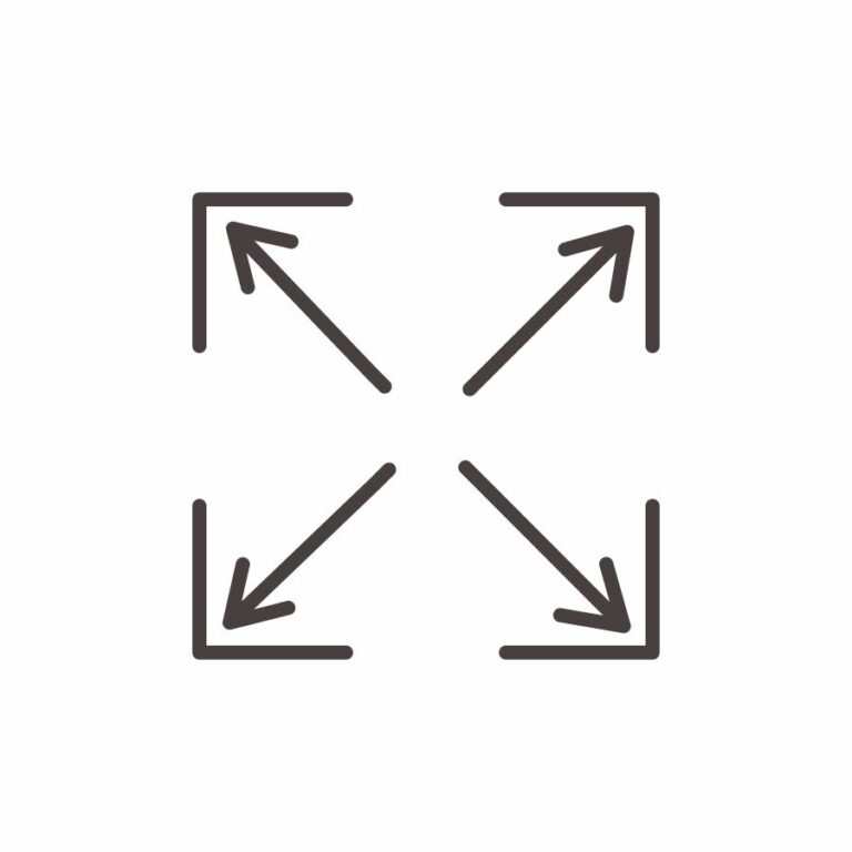 Quadratisches Diagramm mit Pfeilen