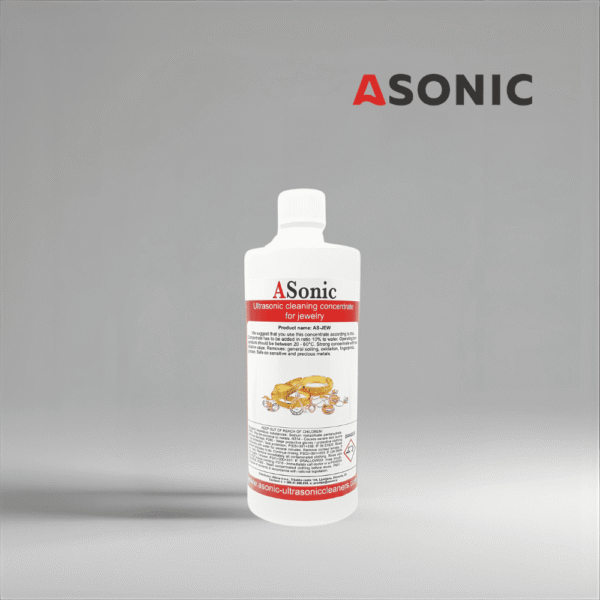 ASonic AS-JEW-1 ASONIC AS-JEW-1 Ultraschall-Schmuckreinigungslösung, 1L Flasche für empfindliche Gold-, Silber- und Edelsteinartikel.