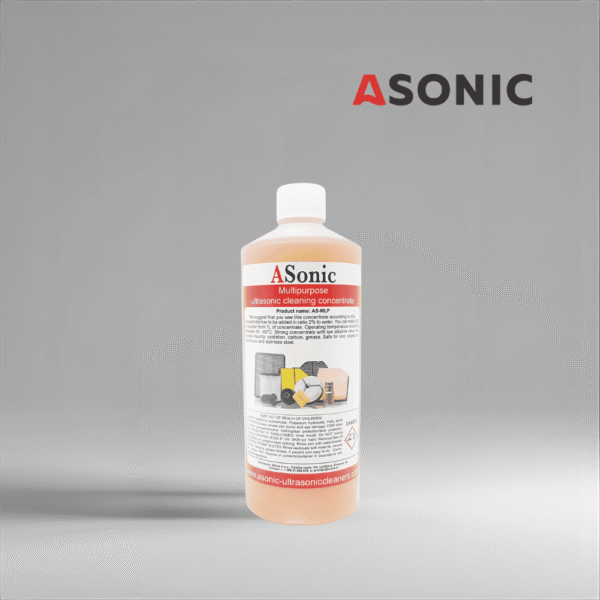 ASONIC AS-MLP-1 Ultraschall-Mehrzweckreiniger, 1L Konzentrat für sichere und effektive alltägliche Reinigungsanwendungen