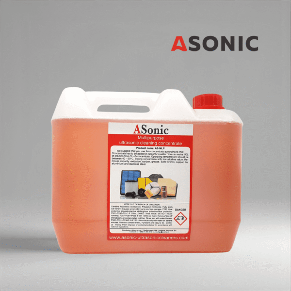 SONIC AS-MLP-5 Ultraschall-Mehrzweckreiniger, 5L Universallösung für Reinigungsaufgaben in Industrie und Labor.