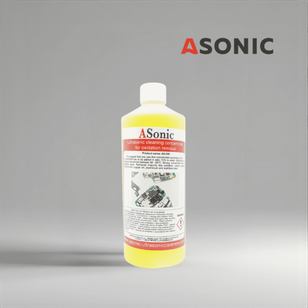 ASonic-OXI-1 ASONIC AS-OXI-1 Ultraschall-Oxidationsentferner, 1L Reinigungskonzentrat zur sicheren Oxidationsentfernung auf Schmuck und Werkzeugen.